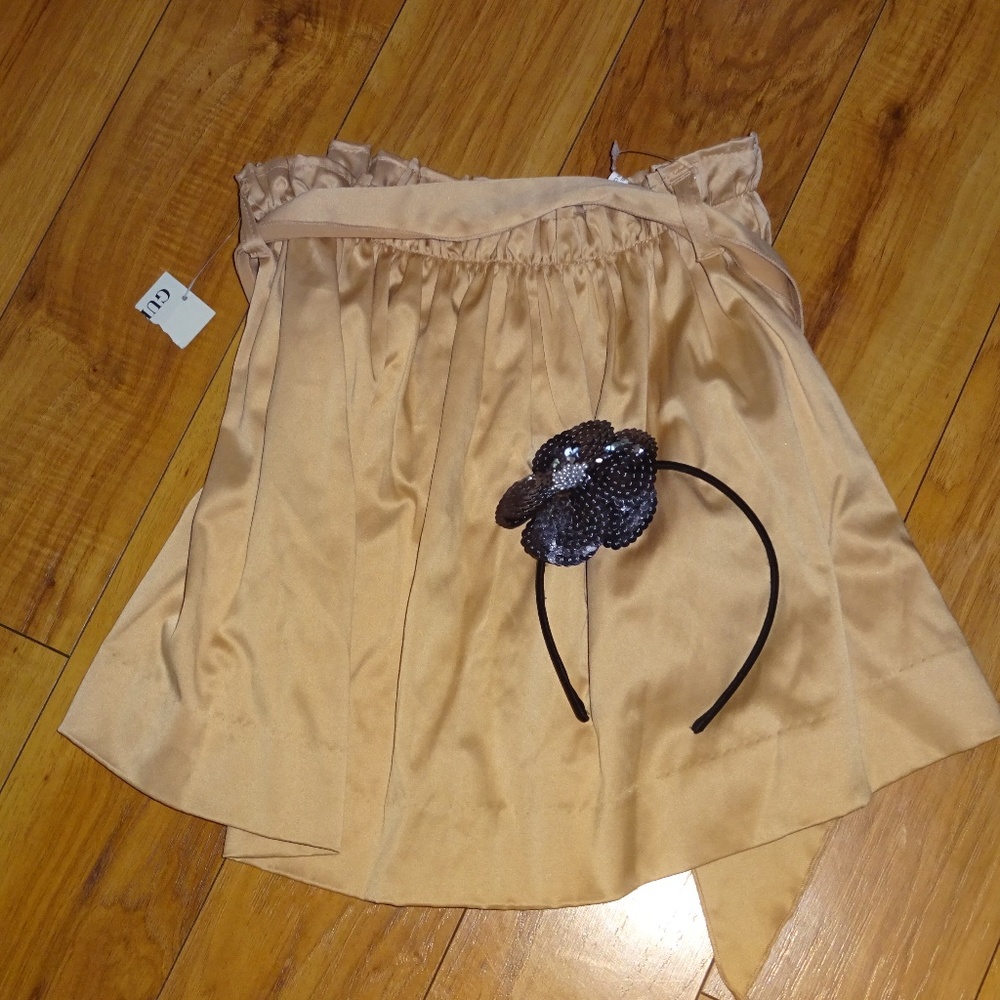 GUESS Marciano gold satin girl NWT Skirt 8